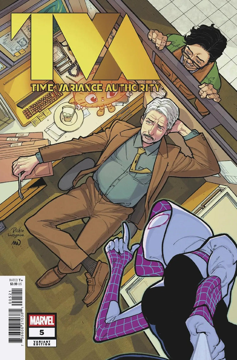 Comic book cover of TVA #5 Rickie Yagawa Variant featuring dynamic artwork