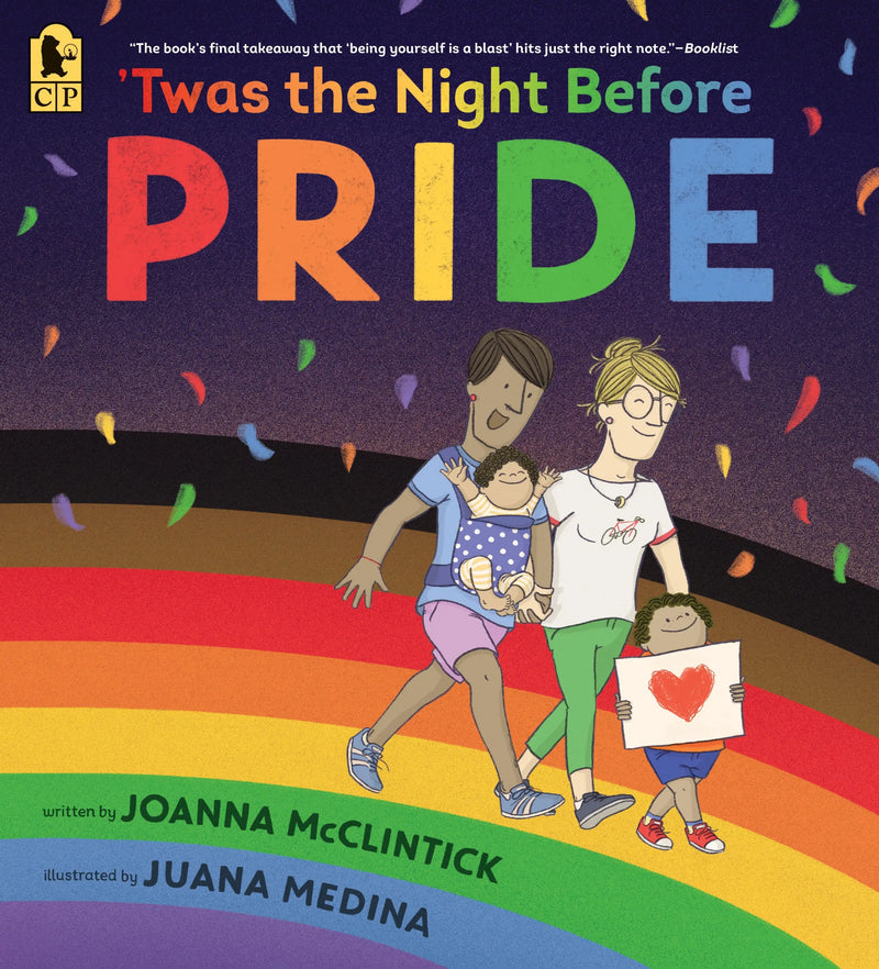 Children’s book cover for Twas The Night Before Pride featuring festive holiday and LGBTQ+ themes