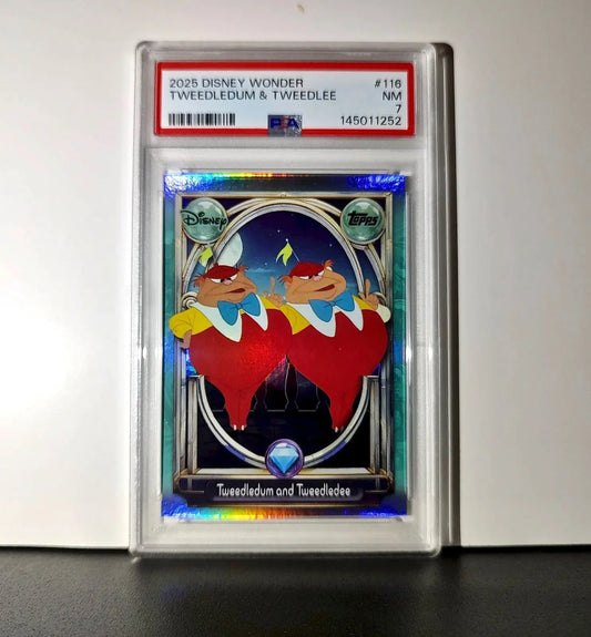 Tweedledum and Tweedledee 2025 Topps Disney #116 Diamond Card PSA 7 - Non-Sports Card Single