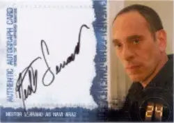 Autograph card of Nestor Serrano from Twenty Four Season 4 trading cards