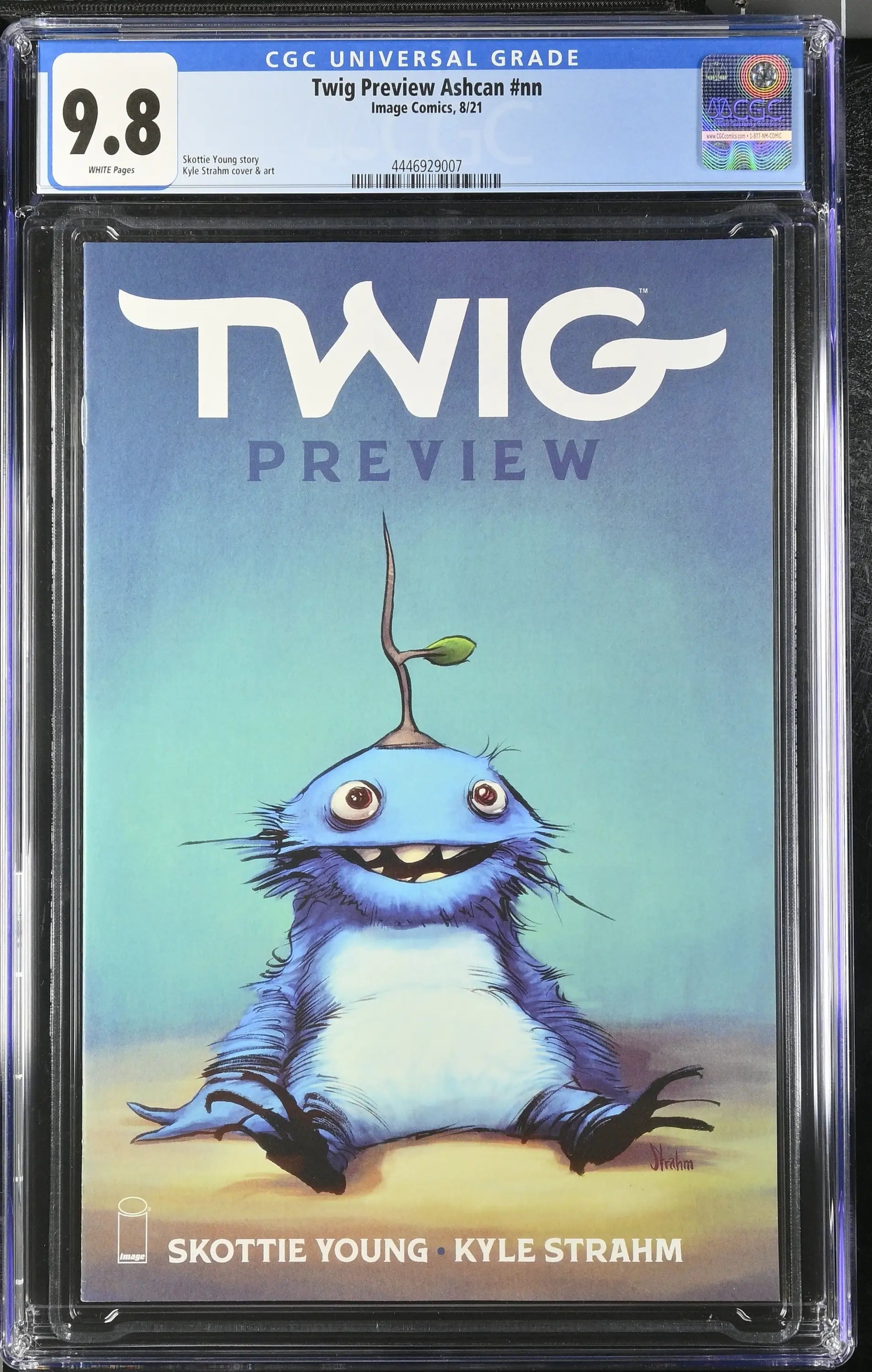 CGC-graded 9.8 Twig Preview Ashcan #1 comic featuring Skottie Young’s blue creature design