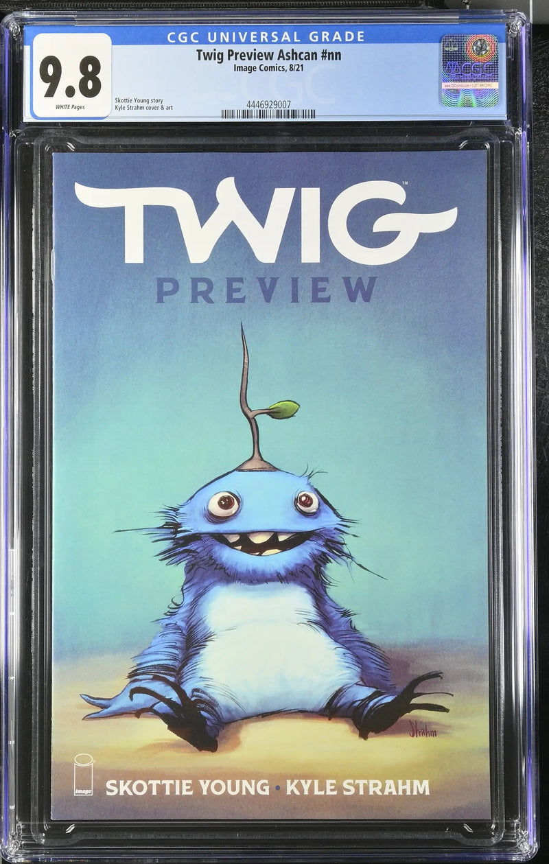 CGC-graded 9.8 Twig Preview Ashcan #1 comic featuring Skottie Young’s blue creature design