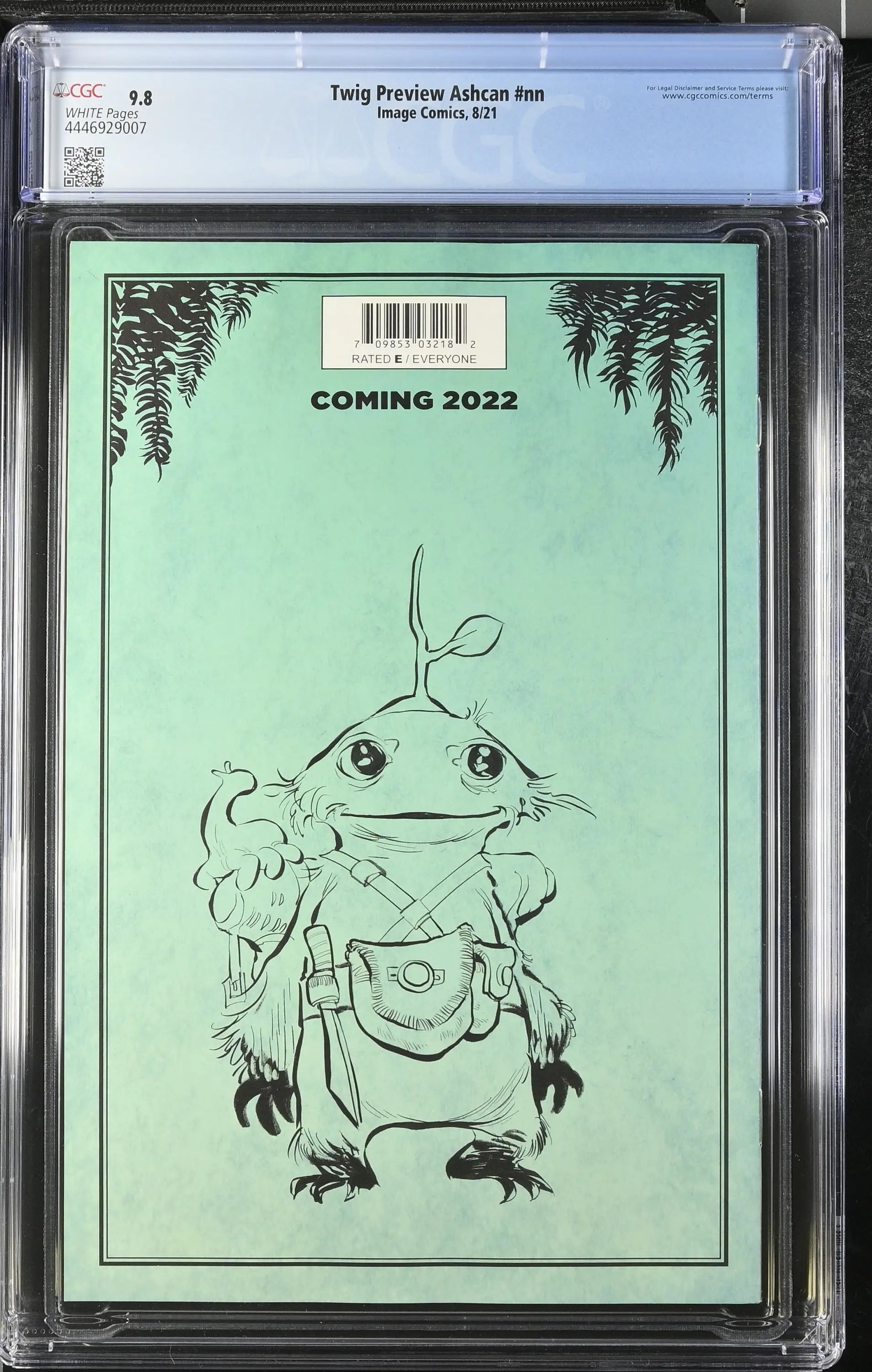 Cute black monster sketch with big eyes on Twig Preview Ashcan #1 Graded CGC by Skottie Young