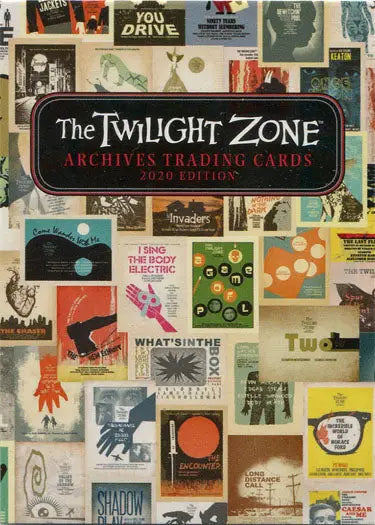 Trading card box for Twilight Zone 2020 Archives general distribution with vintage sci-fi art
