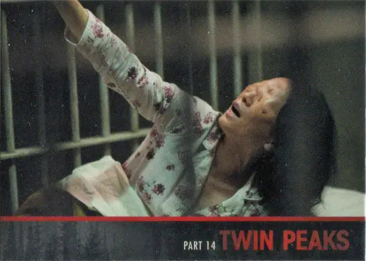 Woman in a floral robe expressing distress in Twin Peaks Limited Series Event Card L42