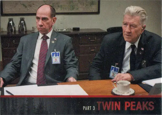 Two men in suits with badges from Twin Peaks Limited Series Event Card L9