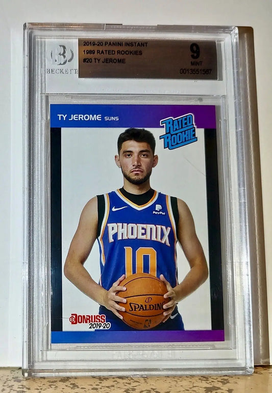 Ty Jerome 2019-20 Panini NBA #20 1989 Rated Rookies Card 1/3431 BGS 9 Mint Suns - Basketball Card Single