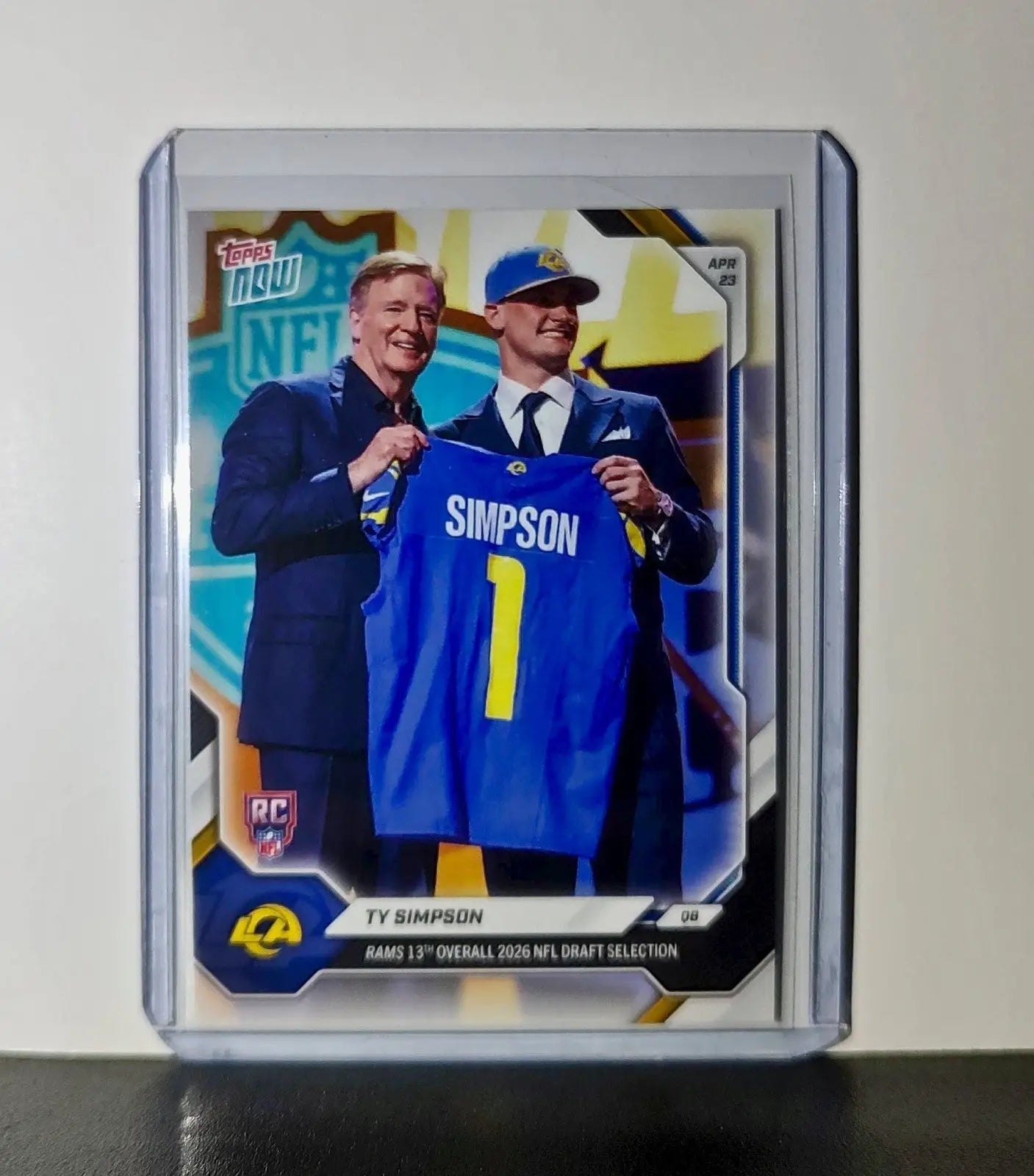 Ty Simpson Rookie 2026 Topps Now Draft Night #TSIM Card Los Angeles Rams - Football Card Single