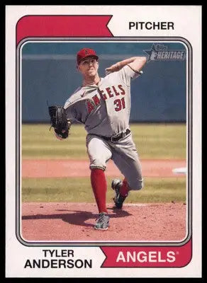 Tyler Anderson 2023 Topps Heritage #394 Los Angeles Angels - Baseball Card Single