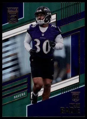 Tyler Badie Rookie 2022 Donruss Elite Green #174 Baltimore Ravens - Football Card Single