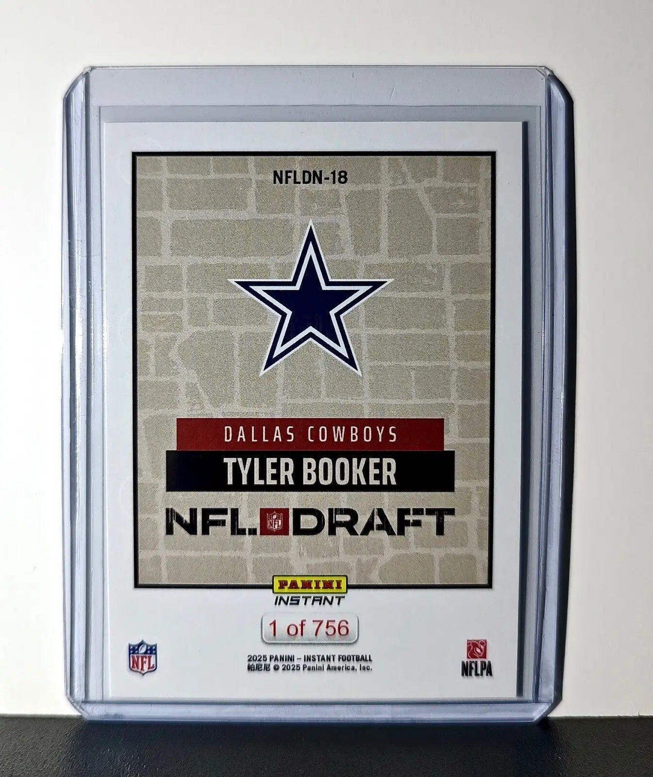 Tyler Booker Rookie 2025 NFL Draft #18 Football Card Dallas Cowboys 1 of 756
