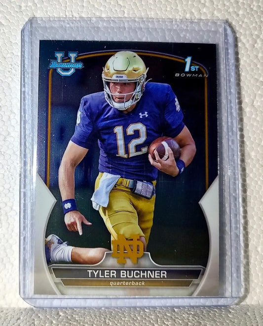 Tyler Buchner 2022 Topps 1st Bowman U Football #24 Card Notre Dame - Football Card Single