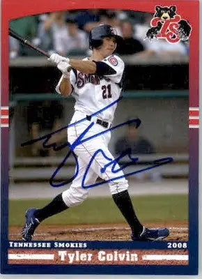 Tyler Colvin - 2008 Grandstand Tennessee Smokies - #NNO - AUTO Baseball - Baseball Card Single