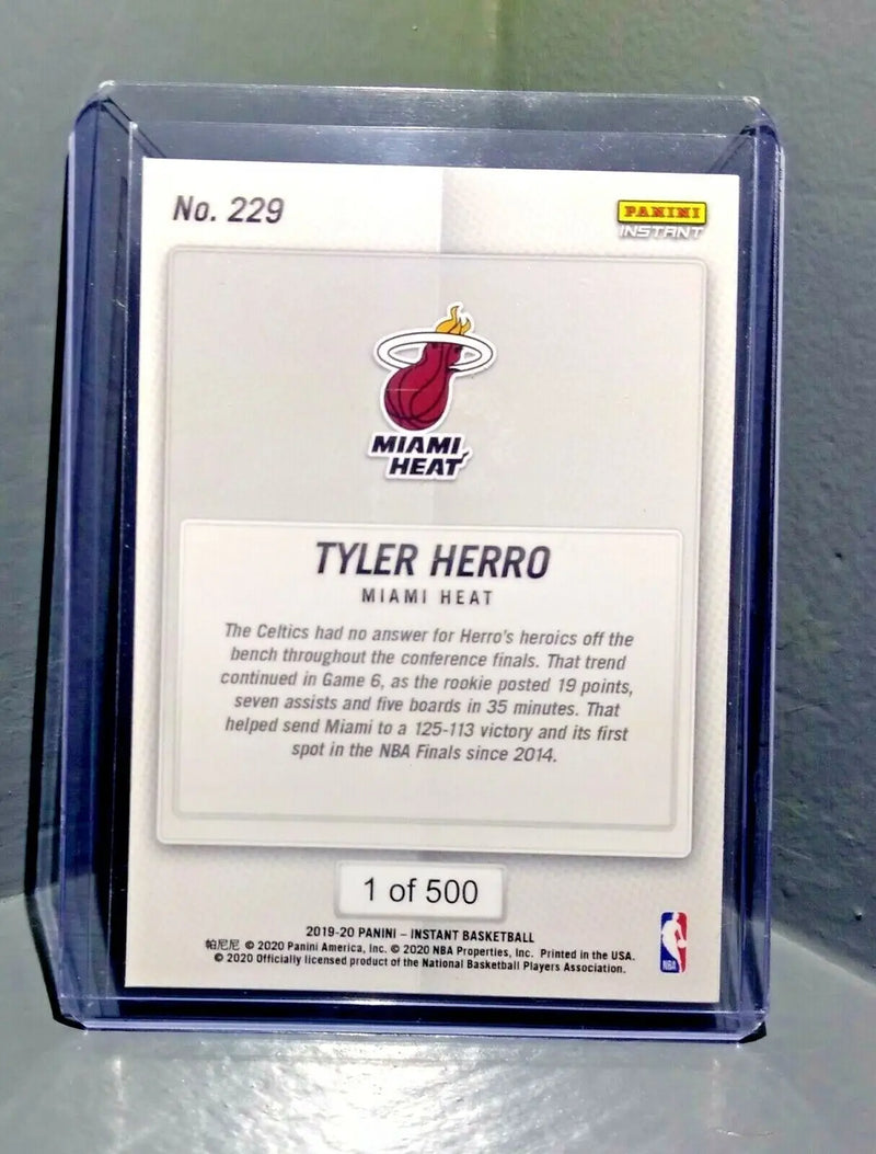 Tyler Herro 2019-20 Panini NBA Playoffs Instant #229 Basketball Card 1 of 500 - Basketball Card Single