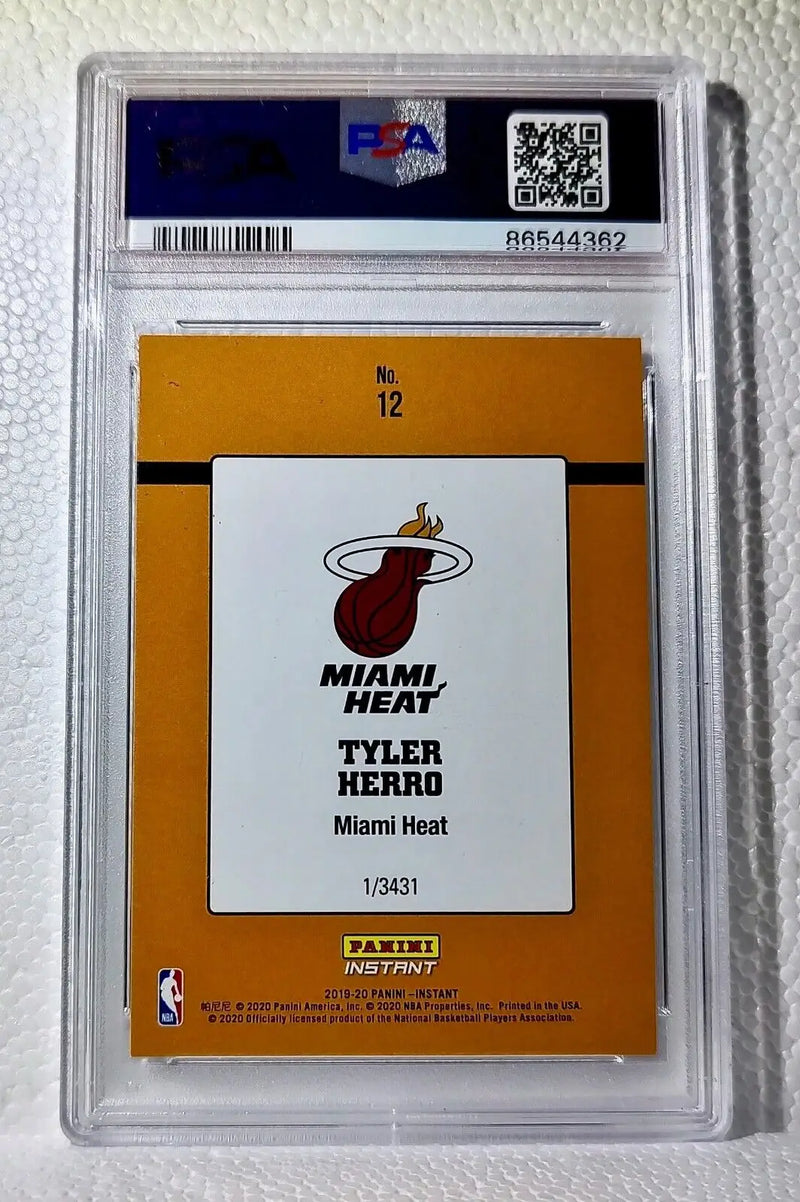 Tyler Herro 2019-2020 Panini NBA Heat #255 Rookie Card 1 of 303 PSA 9 MINT - Basketball Card Single