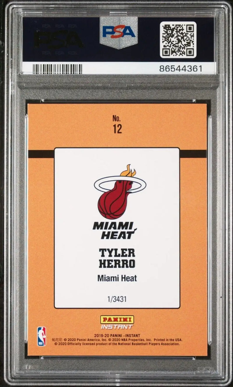 Tyler Herro 2019-2020 Panini NBA Heat #255 Rookie Card 1 of 303 PSA 9 MINT