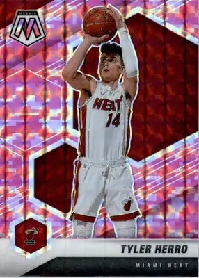 Tyler Herro - 2020-21 Panini Mosaic - #5 - Mosaic Camo Pink Basketball - Basketball Card Single