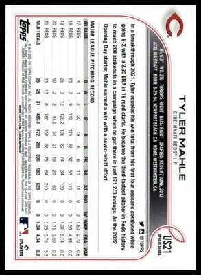 Tyler Mahle 2022 Topps Update #US21 Cincinnati Reds - Baseball Card Single