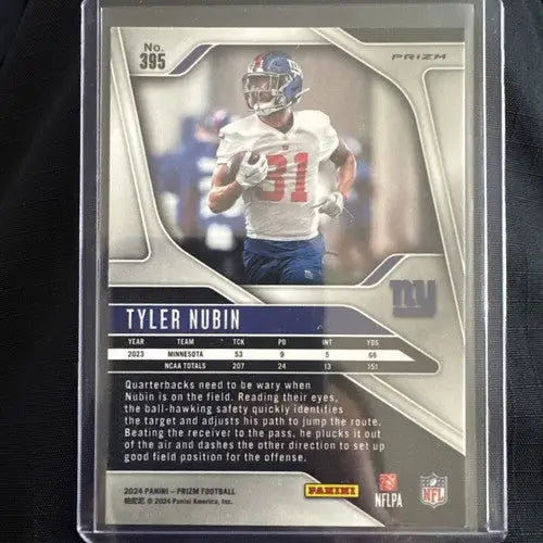 Tyler Nubin 2024 Panini Prizm Snakeskin Case Hit #395 New York Giants - Football Card Single