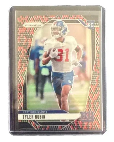 Tyler Nubin 2024 Panini Prizm Snakeskin Case Hit #395 New York Giants