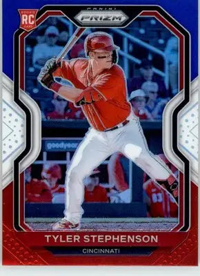 Tyler Stephenson - 2021 Panini Prizm - #133 - Red/White/Blue Prizm Baseball - Baseball Card Single