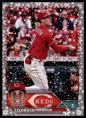 Tyler Stephenson 2023 Topps Holiday Metallic #H30 Cincinnati Reds - Baseball Card Single