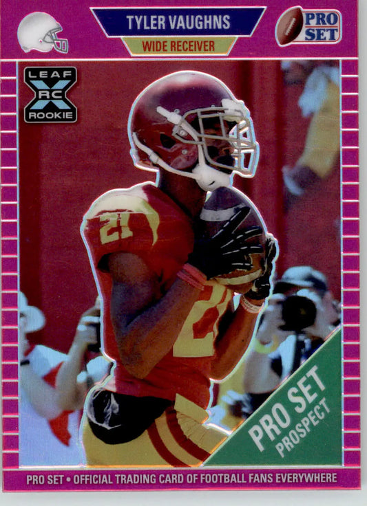 Tyler Vaughns - 2021 Pro Set Metal - #96 - SN 1989 XRC Rainbow Pink Prospect - Football Card Single
