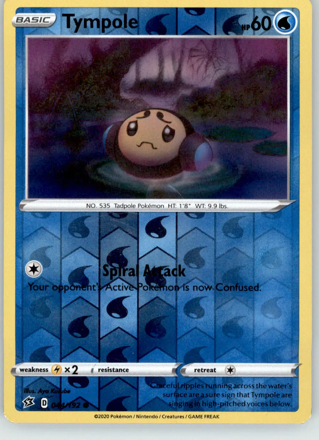 Tympole - Rebel Clash - 044/192 - Reverse Holo LP Pokemon - Pokémon Card Single