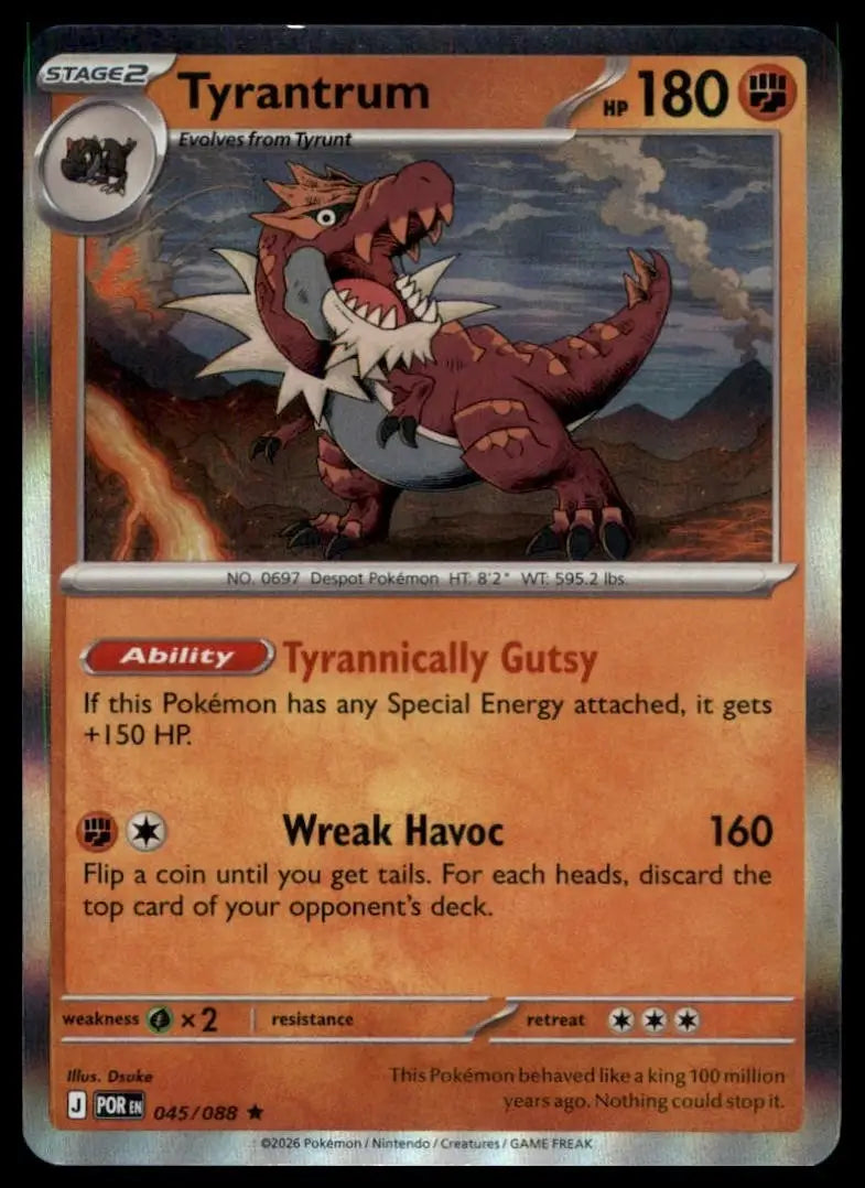 Tyrantru 045/088 Mega Evolution Perfect Order Holo Rare Pokemon - Pokémon Card Single