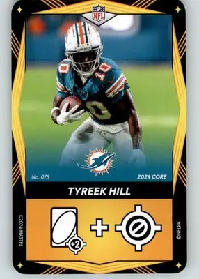 Tyreek Hill - 2024 UNO Elite Core Edition - Yellow - #075 - Football - Football Card Single