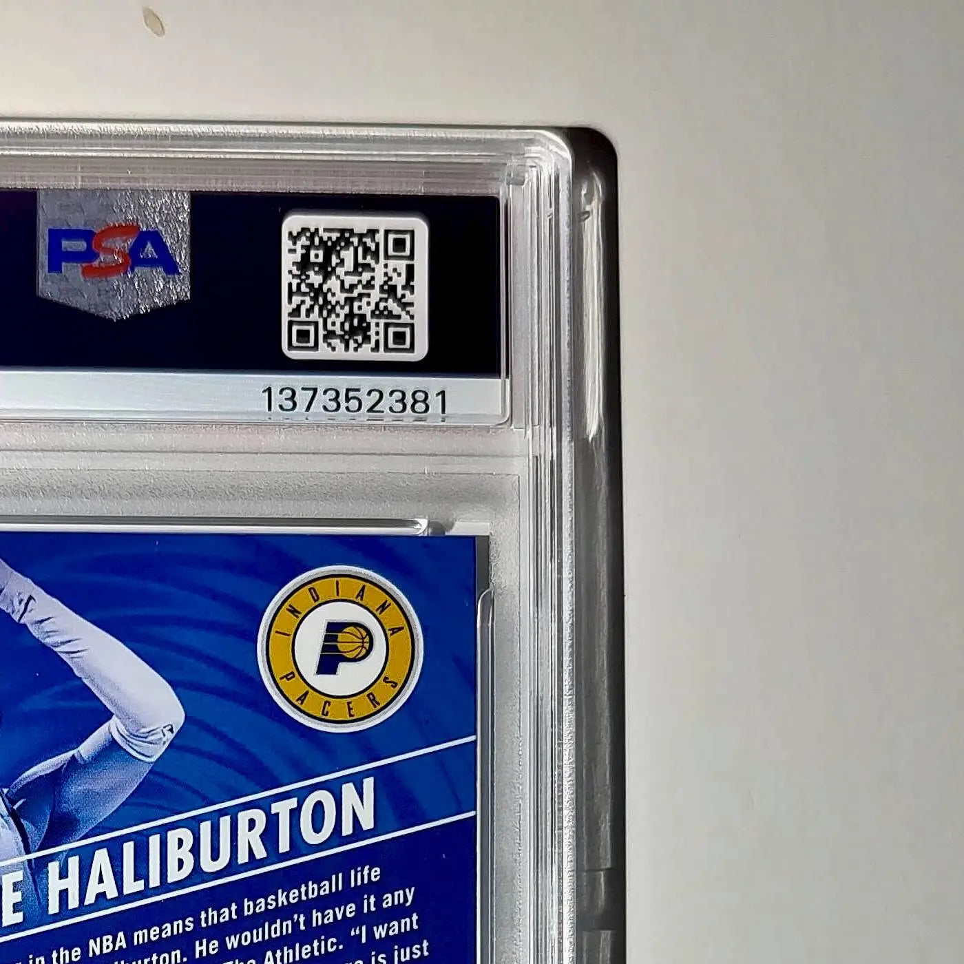 Tyrese Haliburton 2023 Panini Hoops Premium Sheesh #9 Disco Prizm PSA 9 Mint