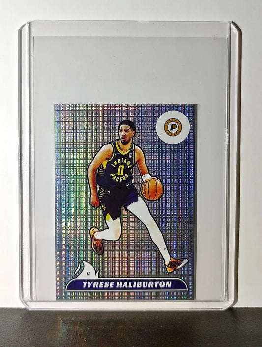 Tyrese Haliburton Rookie 2024-25 Panini NBA #202 Foil Sticker Indiana Pacers - Basketball Card Single
