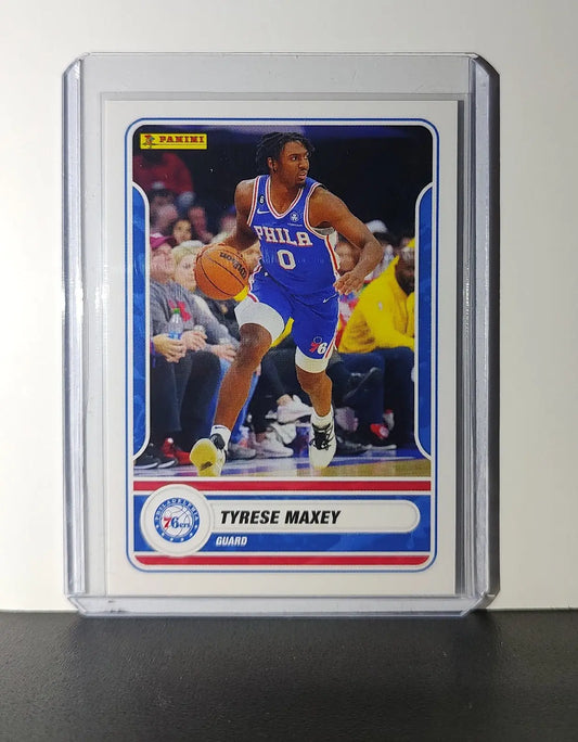 Tyrese Maxey 2023-24 Panini NBA Sticker Card #58 Philadelphia 76ers - Basketball Card Single