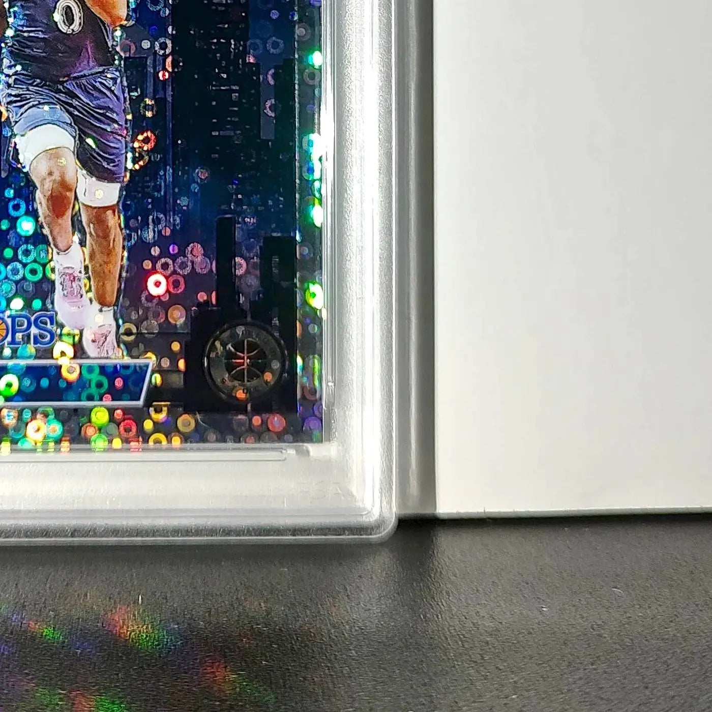 Tyrese Maxey 2023 Panini Hoops Premium City Edition #18 Disco Prizm PSA 8 NM-MT