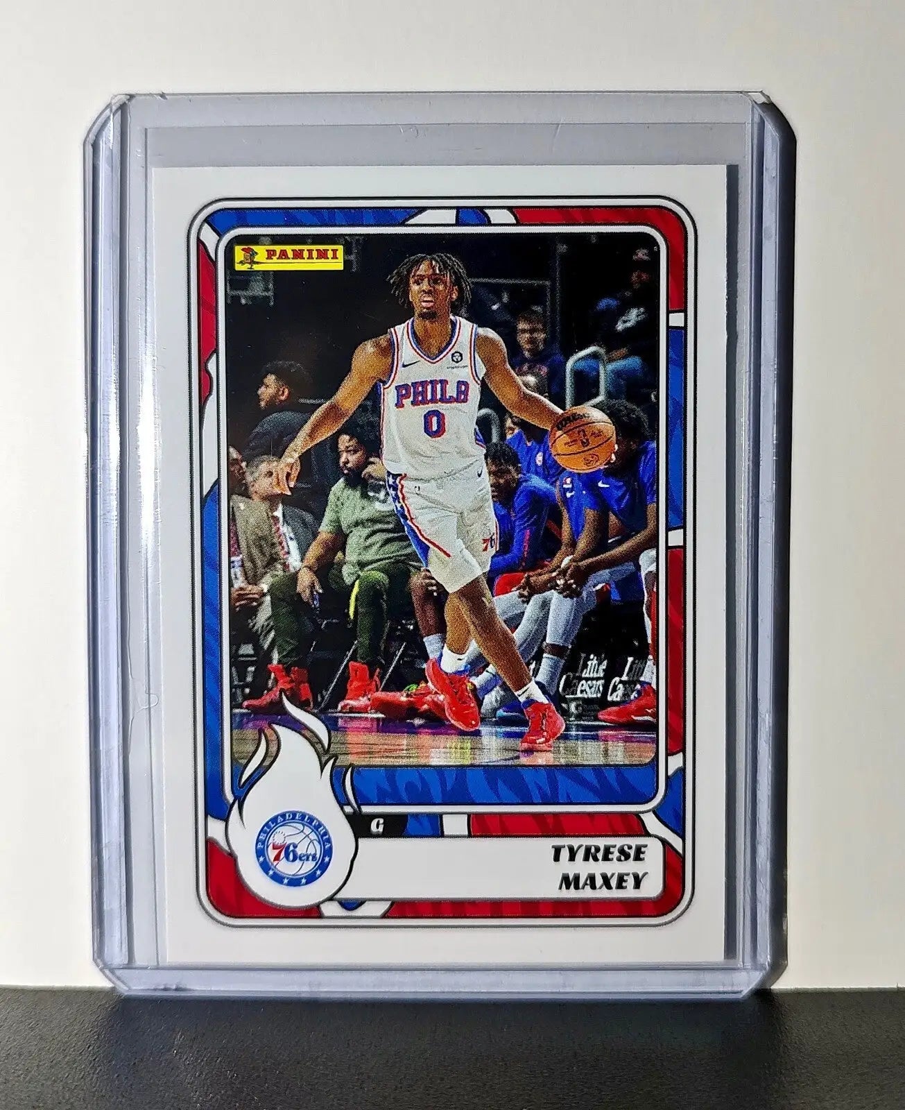 Tyrese Maxey 2024-25 Panini NBA #47 Sticker Card Philadelphia 76ers - Basketball Card Single
