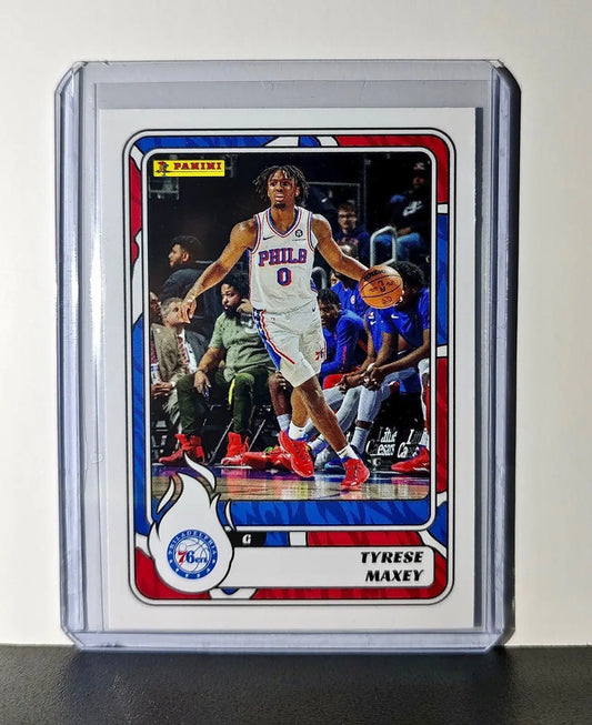 Tyrese Maxey 2024-25 Panini NBA #47 Sticker Card Philadelphia 76ers - Basketball Card Single