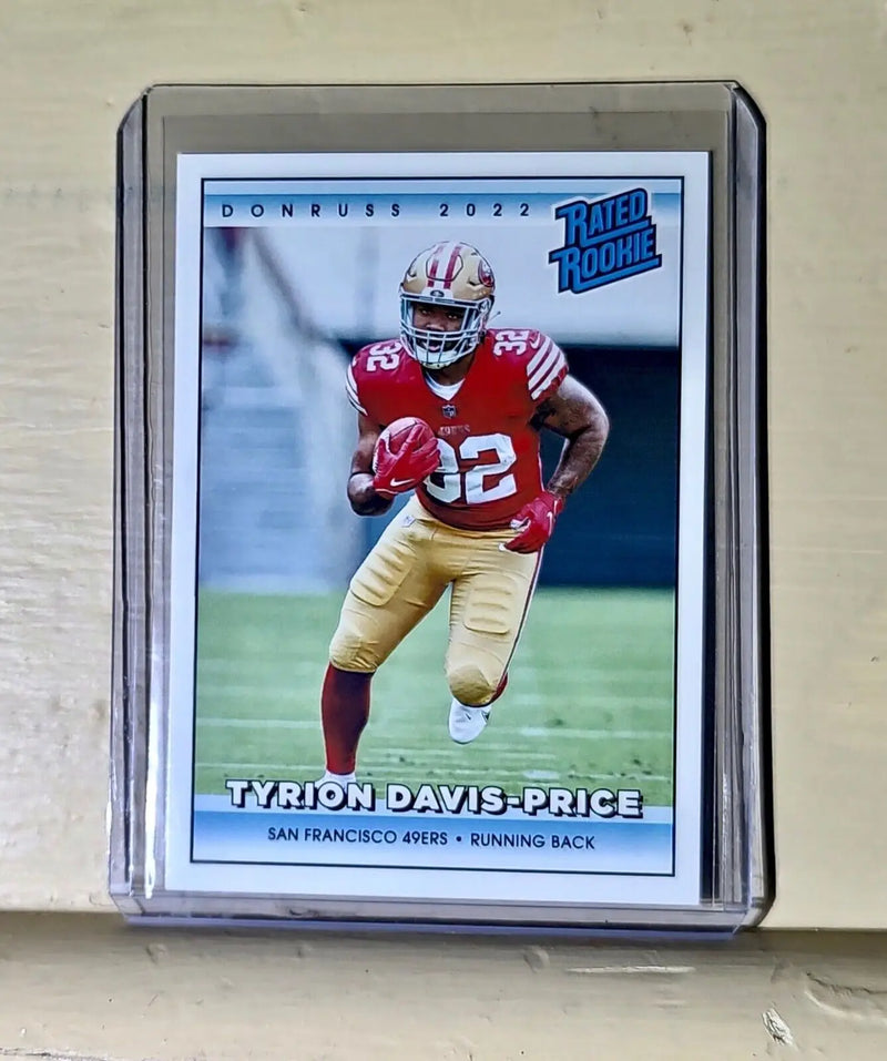 Tyrion Davis-Price 2022 NFL Panini #27 Rated Rookie Retro Football Card 1/4094 - Football Card Single