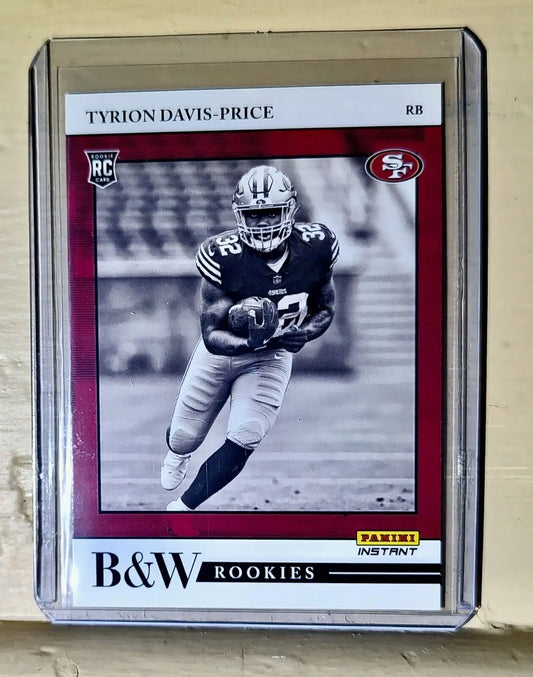 Tyrion Davis-Price 2022 Panini NFL Black & White Rookies #27 Football Card 1/649 - Football Card Single