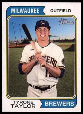 Tyrone Taylor 2023 Topps Heritage #291 Milwaukee Brewers - Baseball Card Single