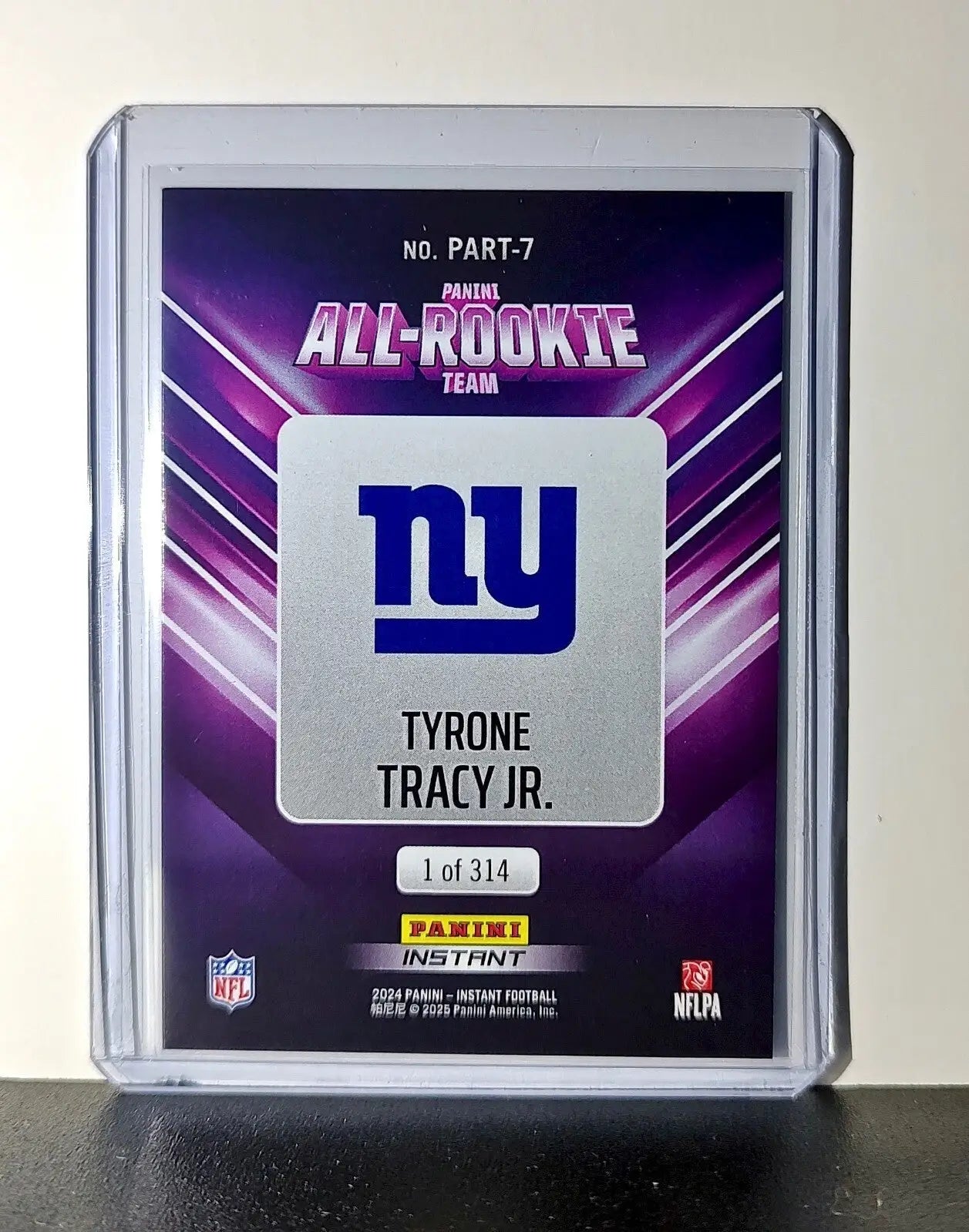 Tyrone Tracy Jr. Rookie 2024 Panini NFL #7 All-Rookie Card NY Giants 1 of 314