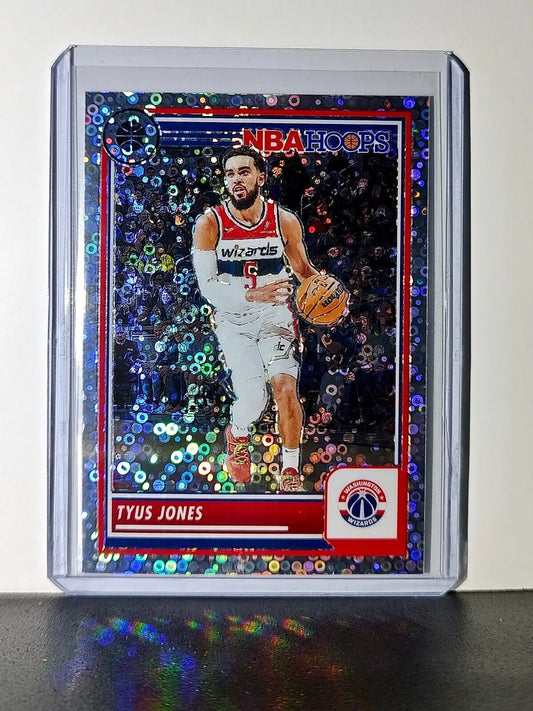 Tyus Jones 2023-24 Panini Premium Stock NBA Hoops #228 Disco Prizm Card Wizards - Basketball Card Single
