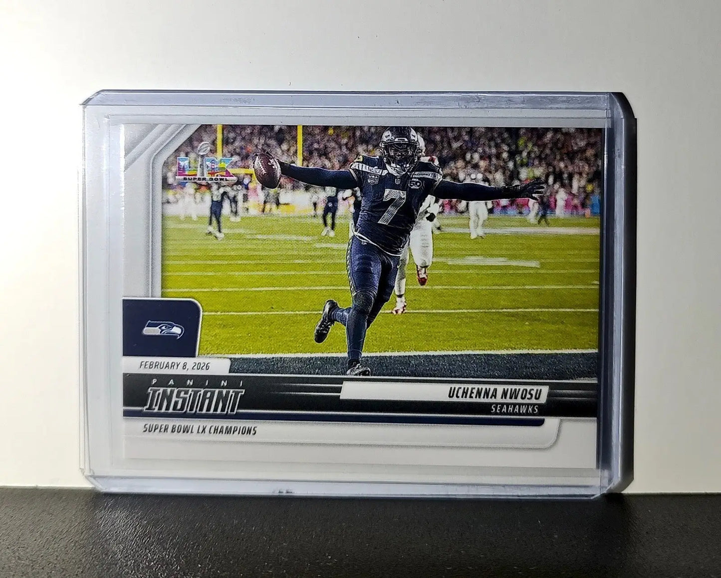 Uchenna Nwosu 2026 Panini NFL Super Bowl LIX Champions #18 Card Seattle Seahawks - Football Card Single