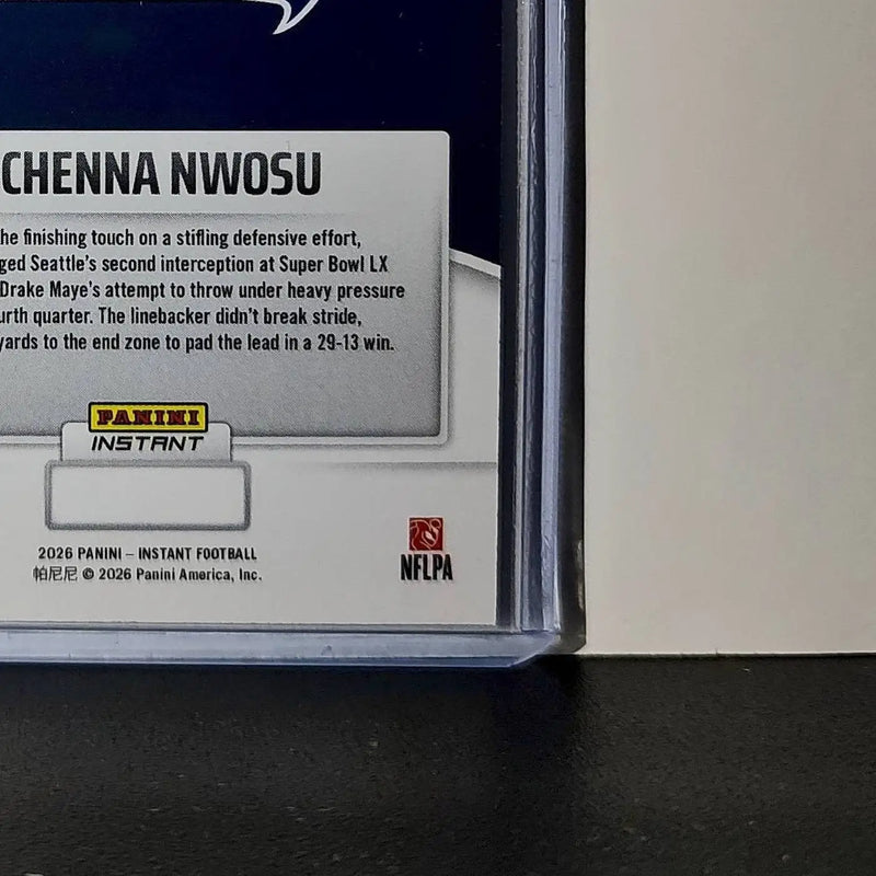 Uchenna Nwosu 2026 Panini NFL Super Bowl LIX Champions #34 Card Seattle Seahawks - Football Card Single