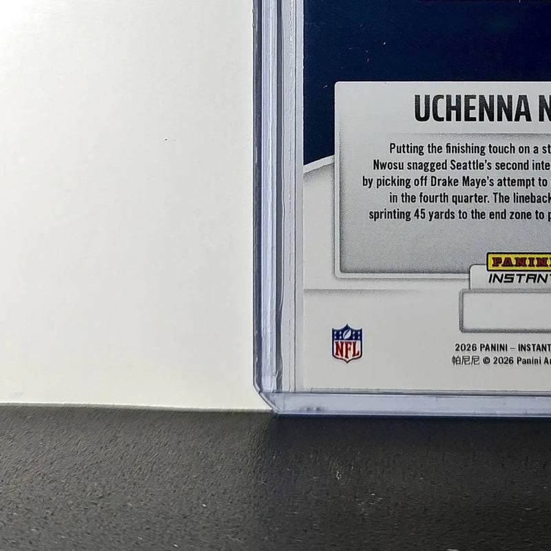 Uchenna Nwosu 2026 Panini NFL Super Bowl LIX Champions #34 Card Seattle Seahawks - Football Card Single