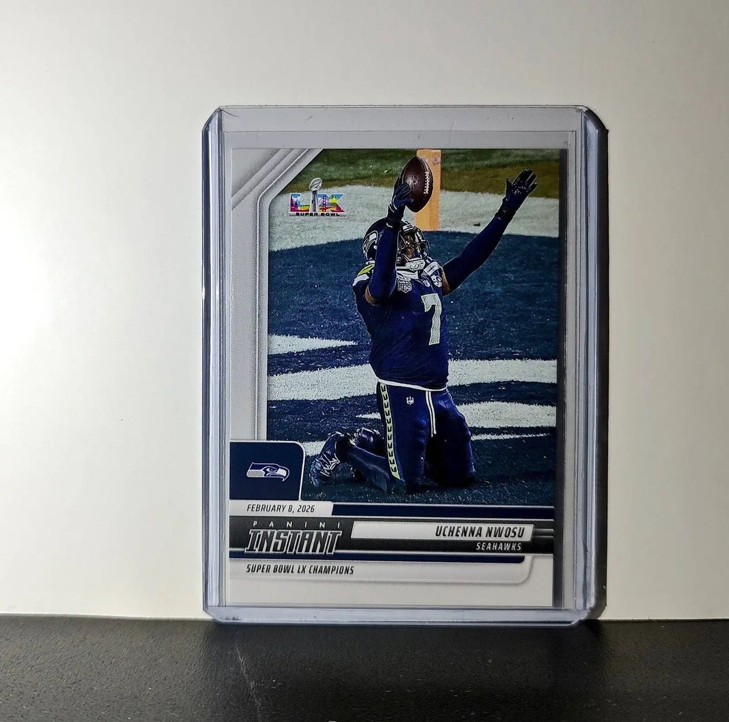 Uchenna Nwosu 2026 Panini NFL Super Bowl LIX Champions #34 Card Seattle Seahawks - Football Card Single
