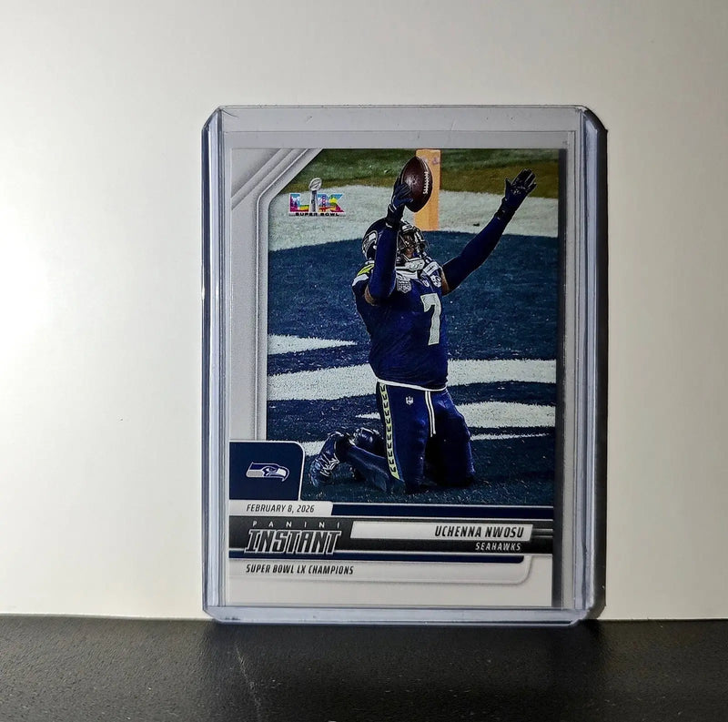Uchenna Nwosu 2026 Panini NFL Super Bowl LIX Champions #34 Card Seattle Seahawks - Football Card Single