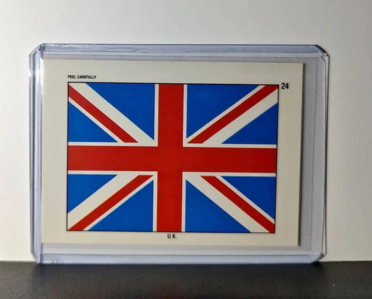 UK Flag 1991 Topps Desert Storm #24 Sticker Card