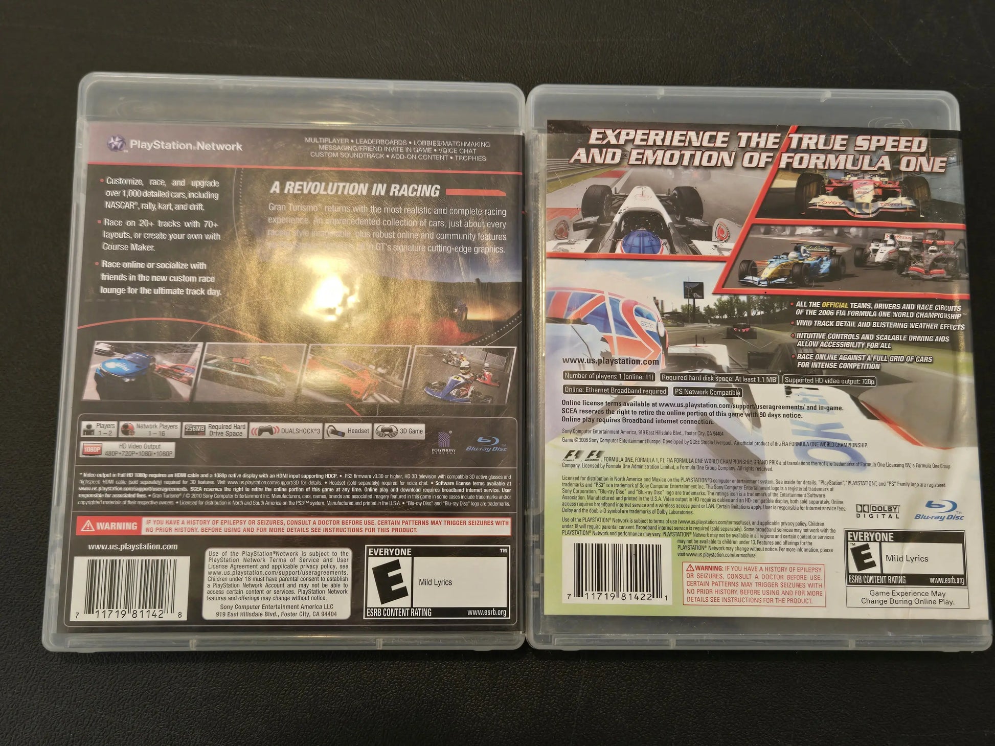 Ultimate Racing Bundle- Gran Turismo 5 & F1 Championship Edition for PS3 - Other