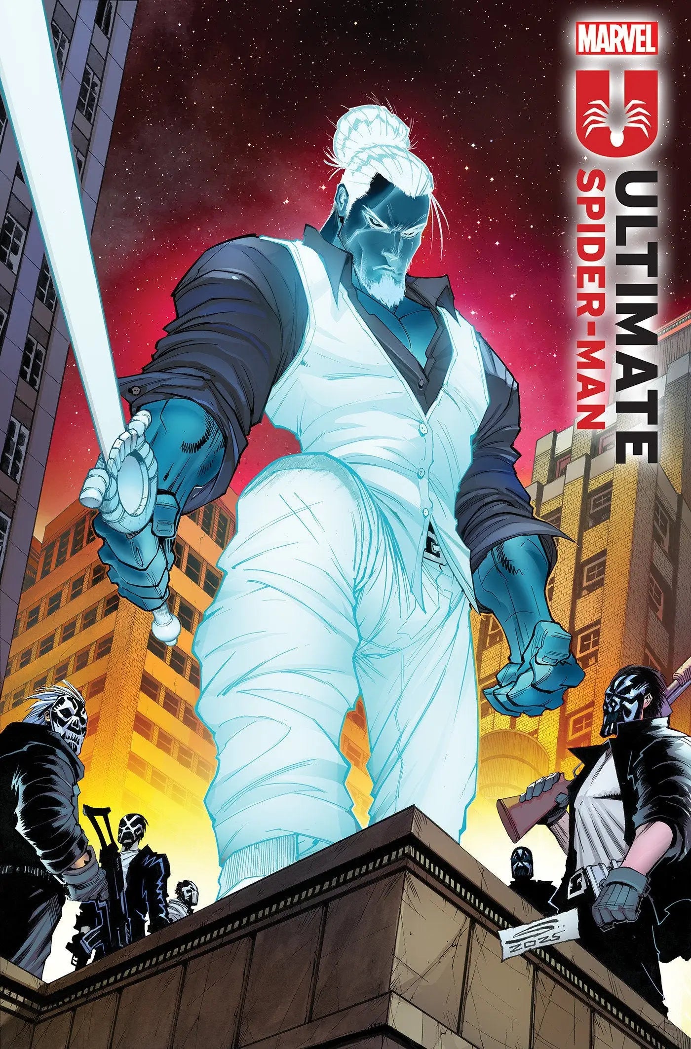 Comic book cover featuring Gerardo Sandoval Ultimate Special Variant of Ultimate Spider-Man #18