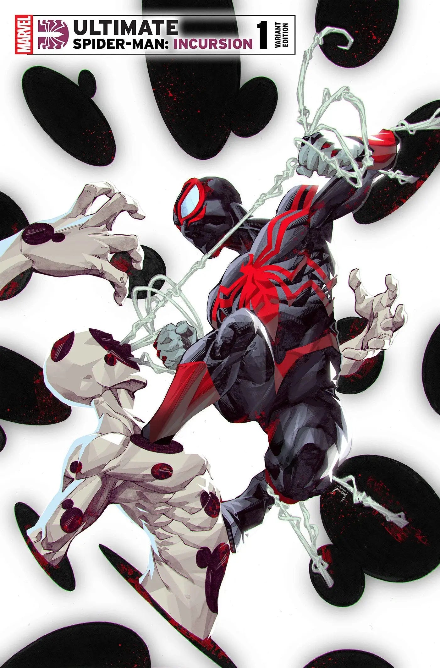 Ultimate Spider-Man comic book foil variant featuring Miles Morales in the ultimate universe